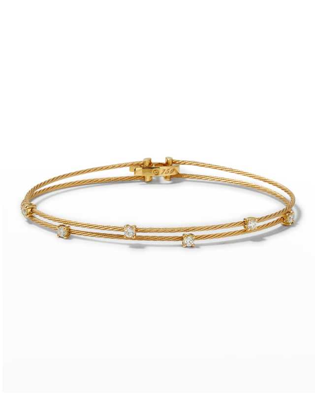 18k Gold Double Unity Diamond Bracelet